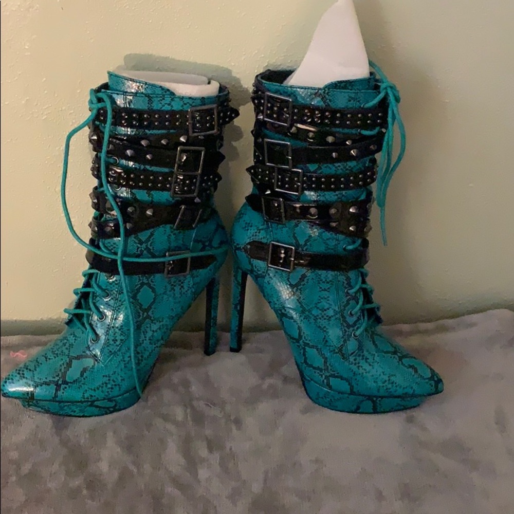 Green and Black Boots